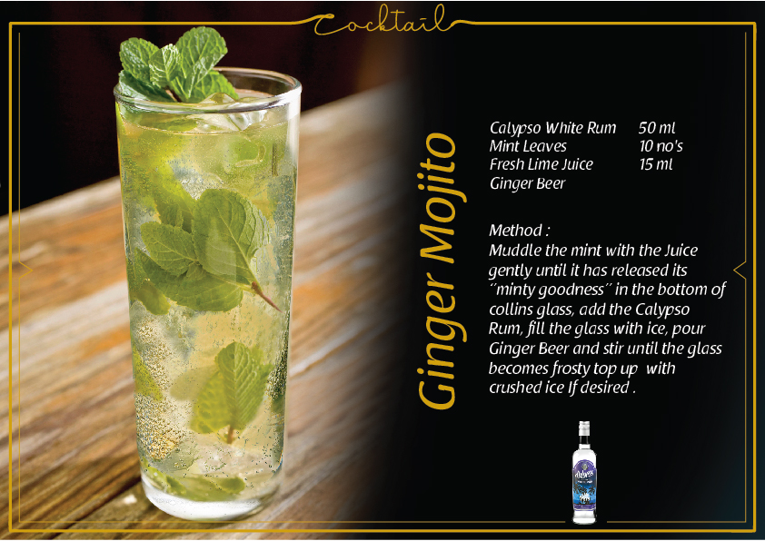 Ginger Mojito cocktail recipe